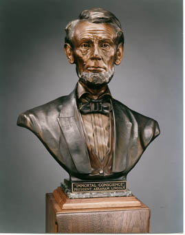 Abraham Lincoln President Library Art Bust Statue Sculpture by Orlandi 20" Tall 